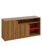 KU2-15DN3 L skříňka nízká 2-dveřová, nika, 740x1522x400, provedení levé, korpus a dvířka ořech světl